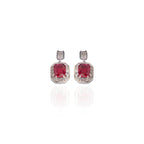 Statement Red Gemstone Earrings