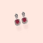Statement Red Gemstone Earrings