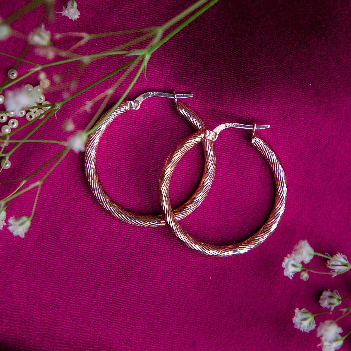 Statement Textured Gold Hoops