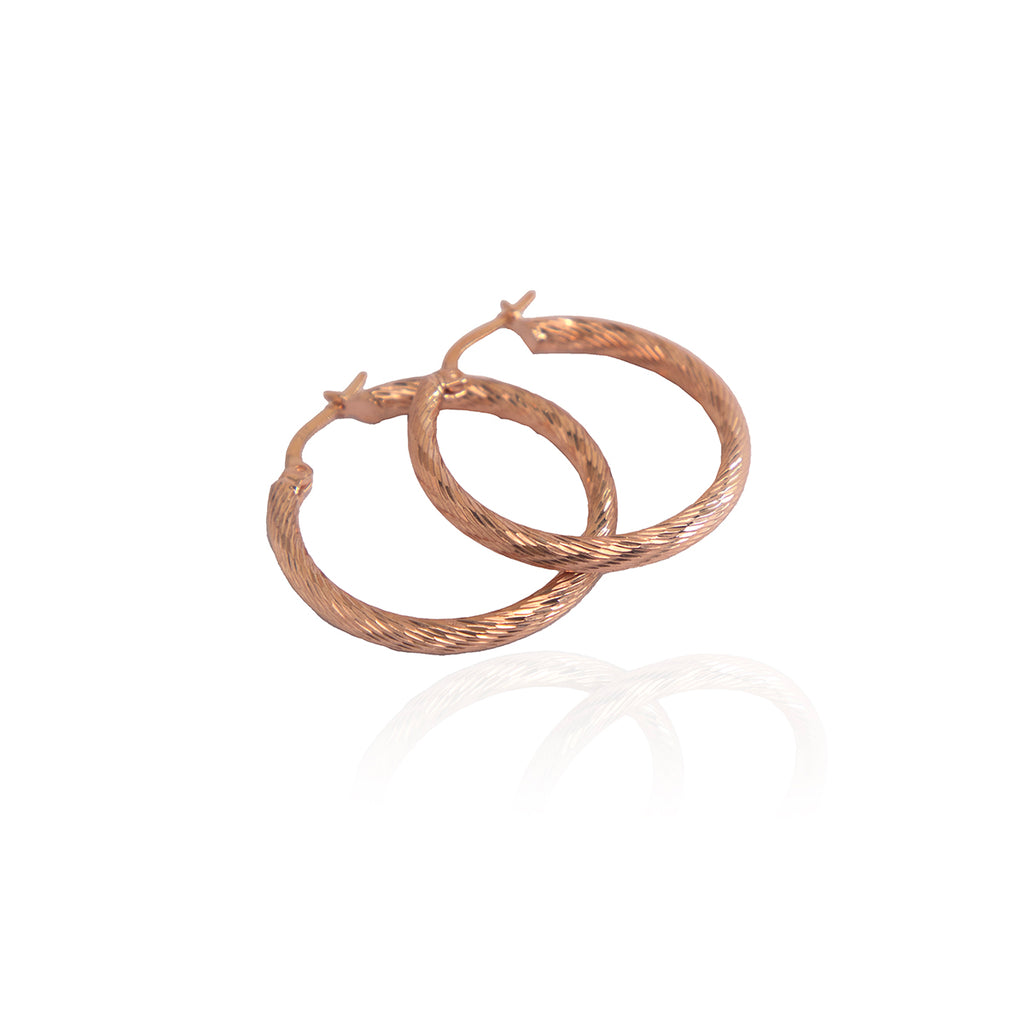 Statement Textured Gold Hoops