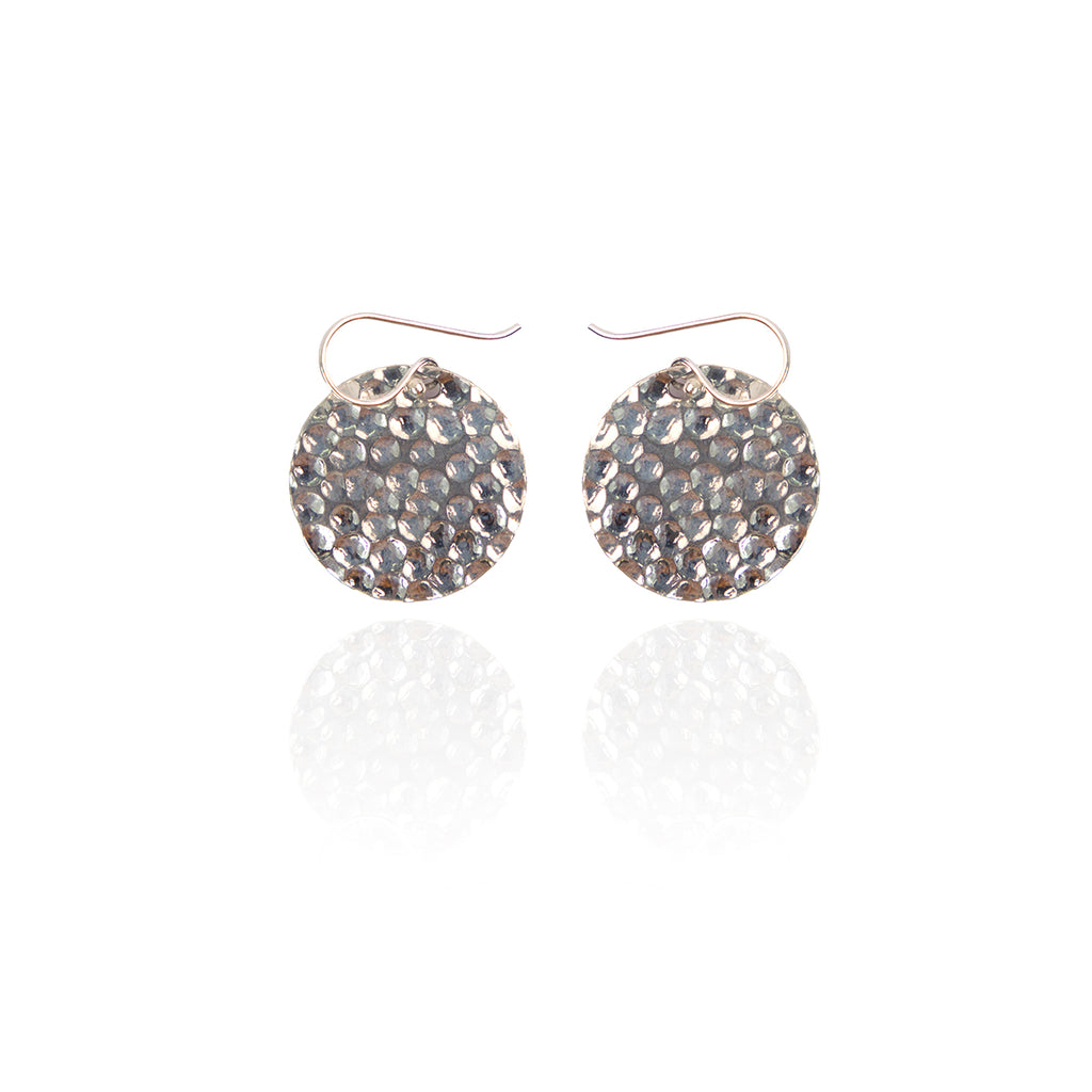 Statement Tribal Round Silver Earrings