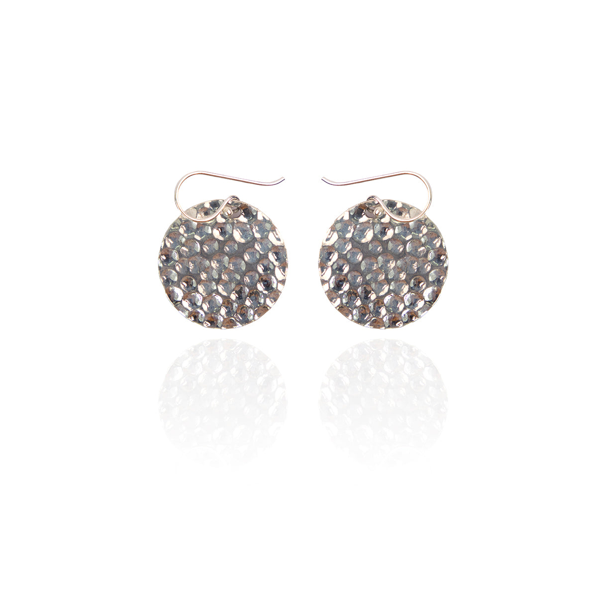 Statement Tribal Round Silver Earrings