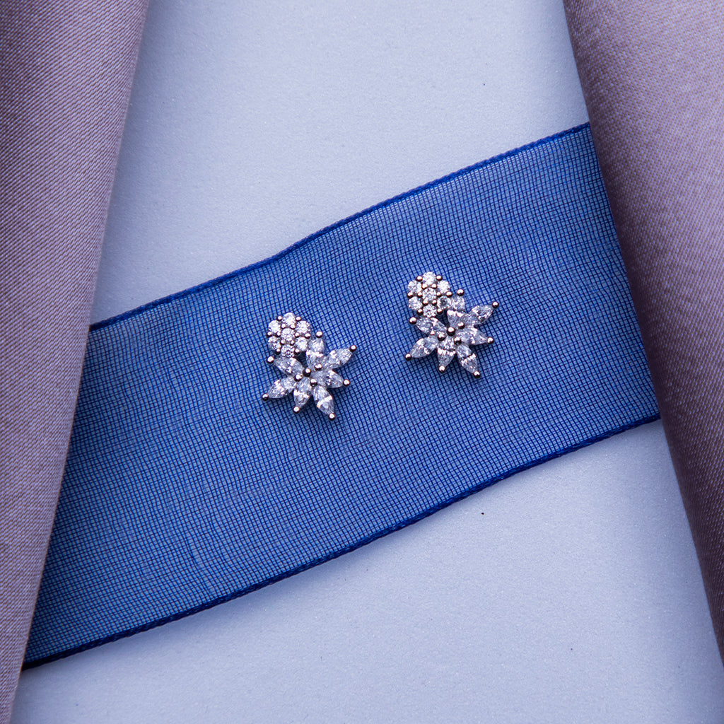 Sterling Silver Prismatic Studs
