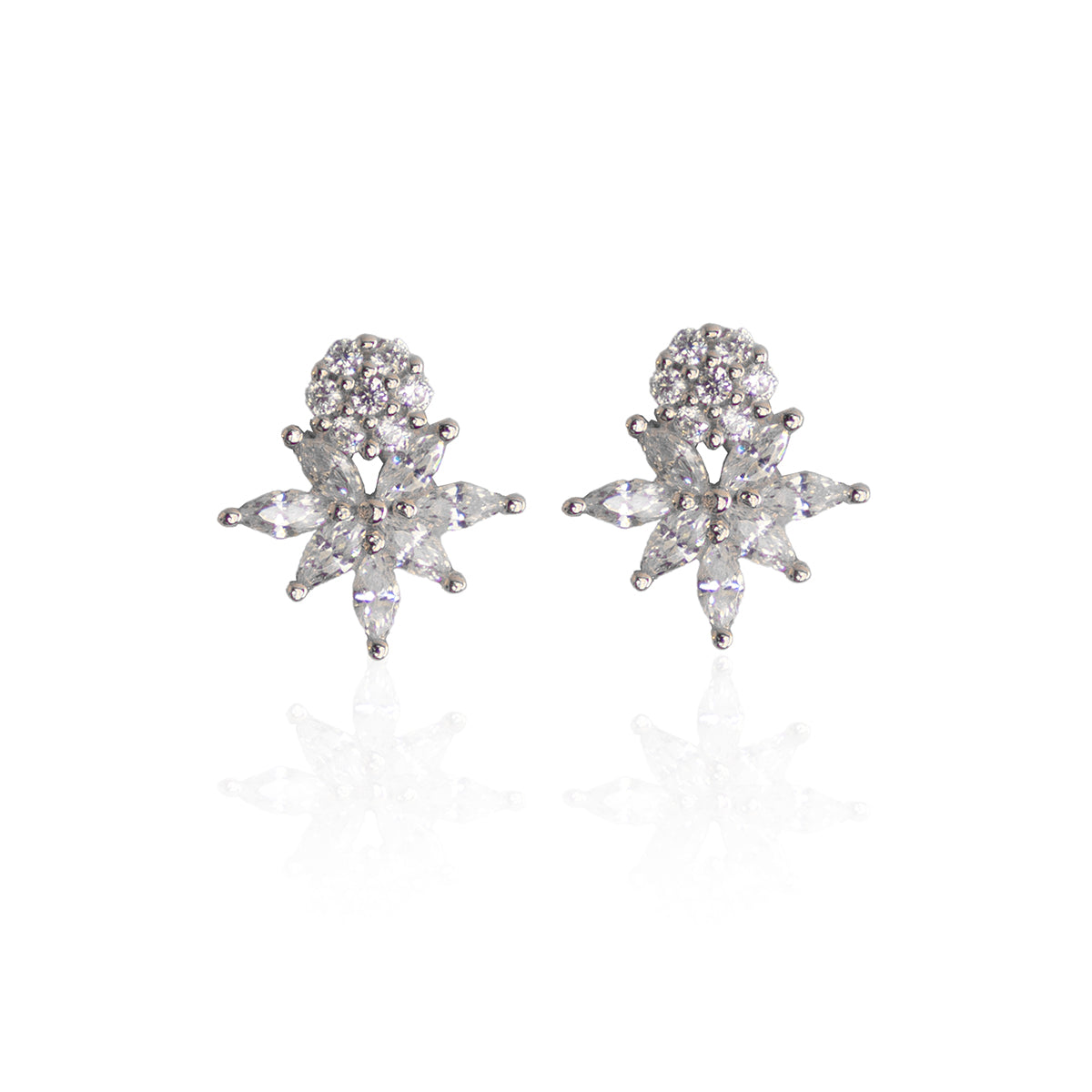 Sterling Silver Prismatic Studs