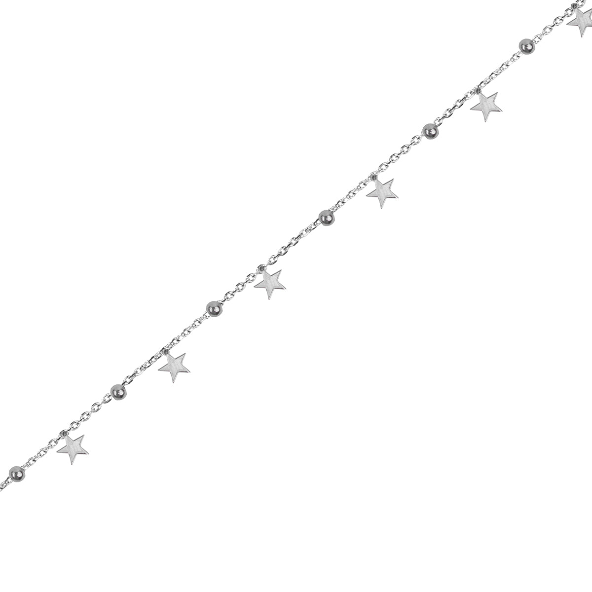 Sterling Silver Star Charm Bracelet