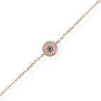 Trendy Rose Gold Evil Eye Bracelet
