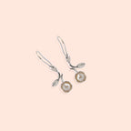 White Rose Elegant Pearl Earrings