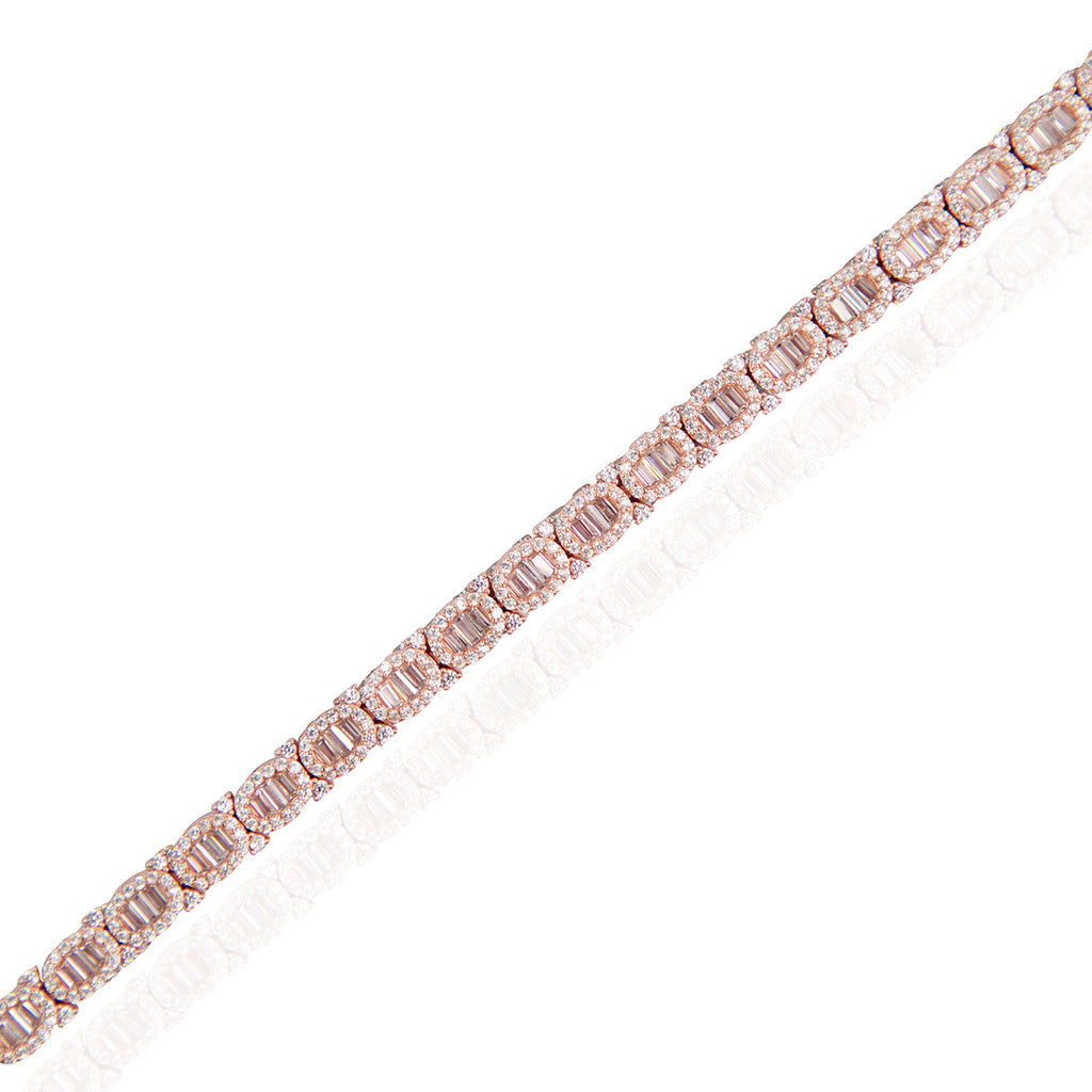 White Stone Gold Tennis Bracelet