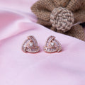 White Stone Pyramid Studs