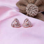 White Stone Pyramid Studs