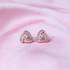 White Stone Pyramid Studs