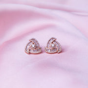 White Stone Pyramid Studs