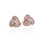 White Stone Pyramid Studs