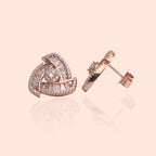 White Stone Pyramid Studs
