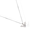 Winter Solitaire Silver Pendant Chain