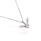 Winter Solitaire Silver Pendant Chain