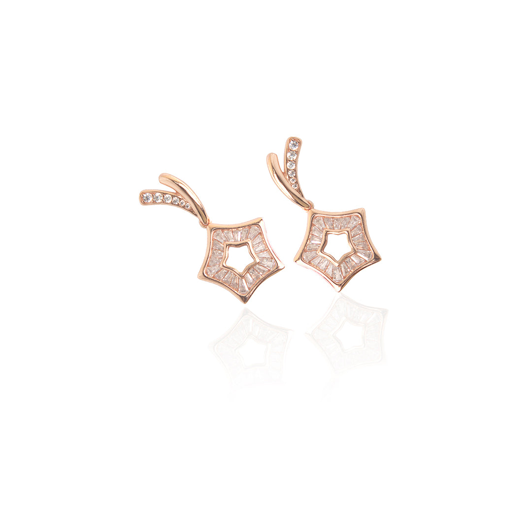 Sirius Star Rose Gold Earrings