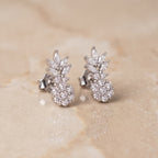 Fancy White Stone Earrings